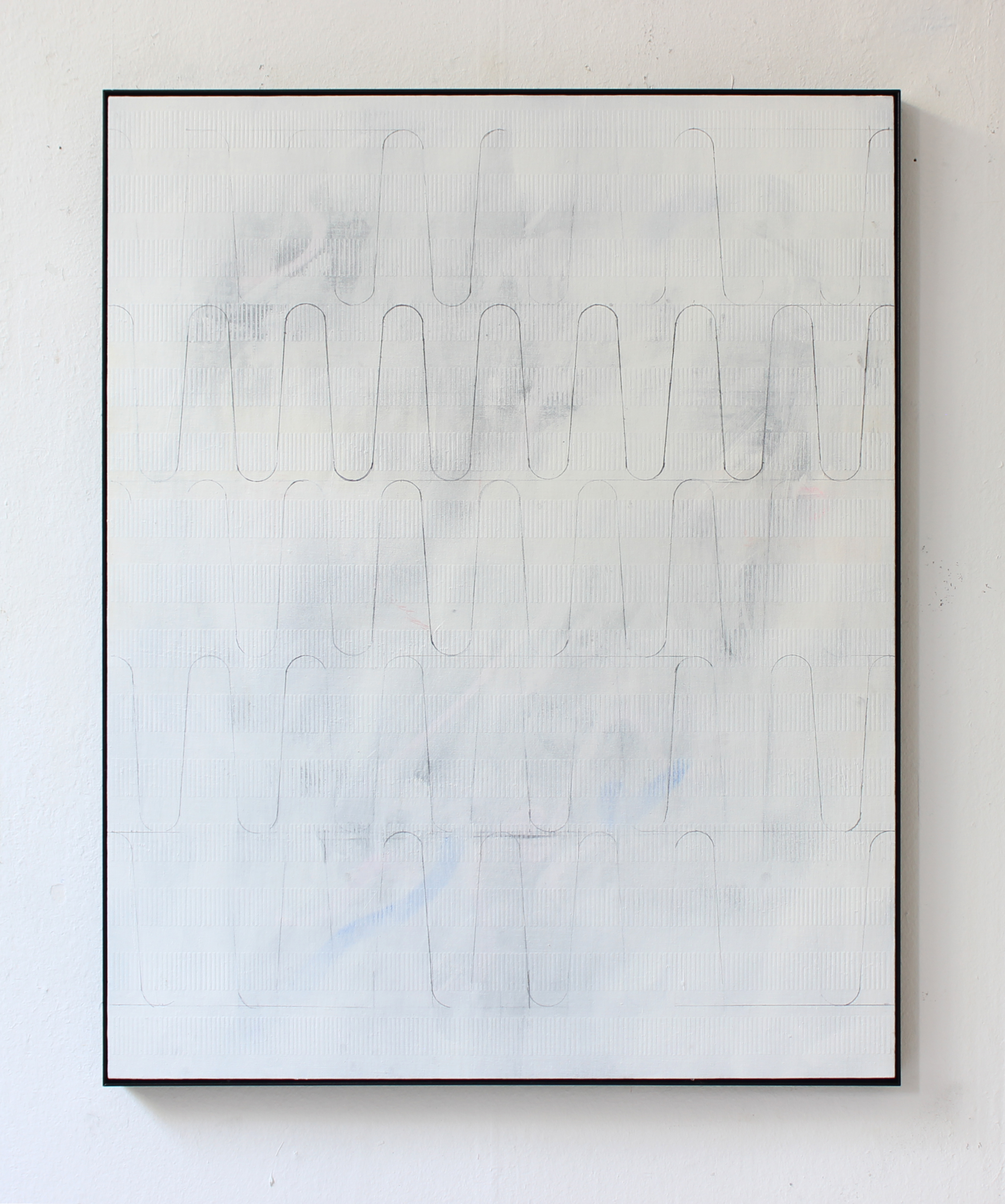 Frank Moll line 17 2021 101 x 91 cm Acryl auf leinwand stahlrahmen