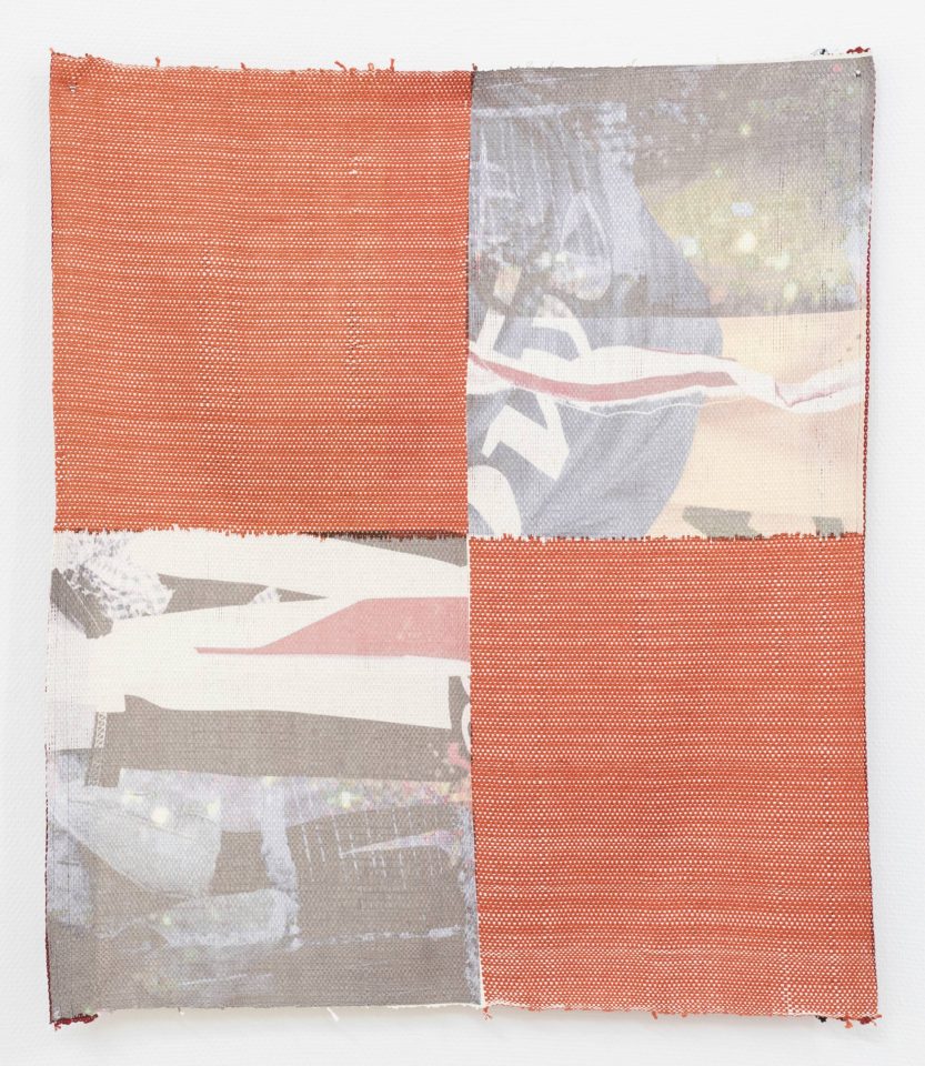 6. Marie Hazard - Run, 2018, hand-woven in paper, linen, digital print sublimation, 80,5 x 93 cm,
