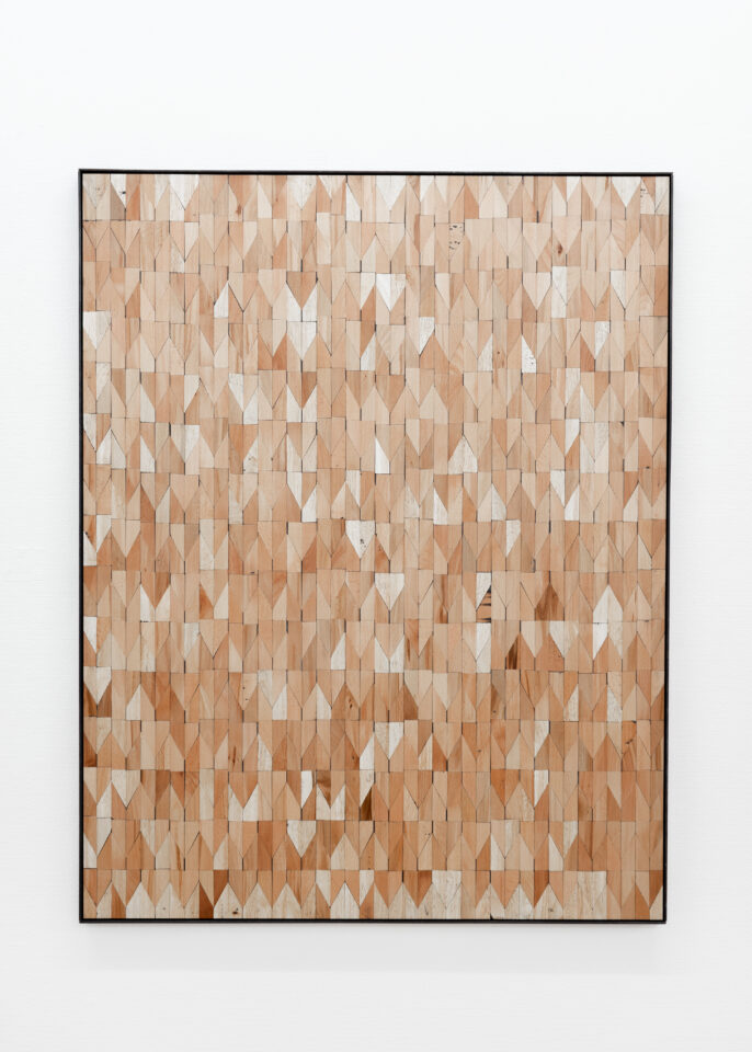 13 untiteled floor 4_128,6 x 100,8 cm_wodden wedges on hdf steel framed _2019