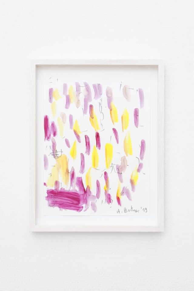 5. Andre Butzer - Untitled, 2019, Pencil : Watercolour on Paper, 30.5. X 22.5 cm ( ex frame )
