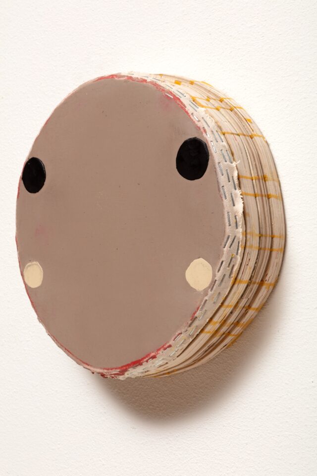 7: Otis Jones - Four Circles,Two Black - Acrylic on Canvas 12” x 11 1⁄2” x 3” - 2019