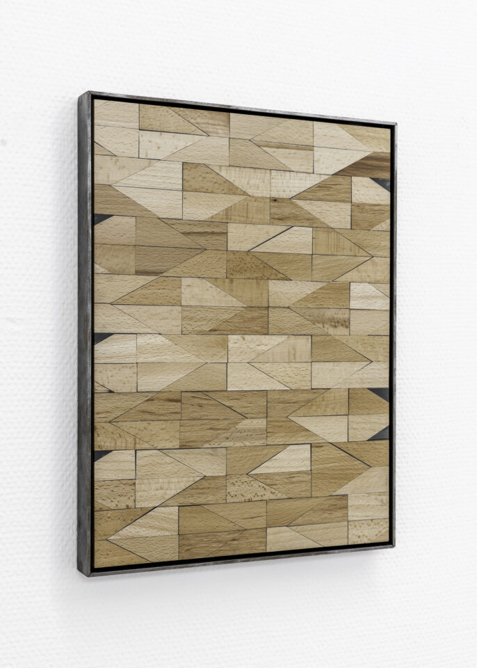 10 Frank Moll _ Unt. floor 9_ 41 x 31 cm 2019 wooden wedges on hdf steel framed _ 2019