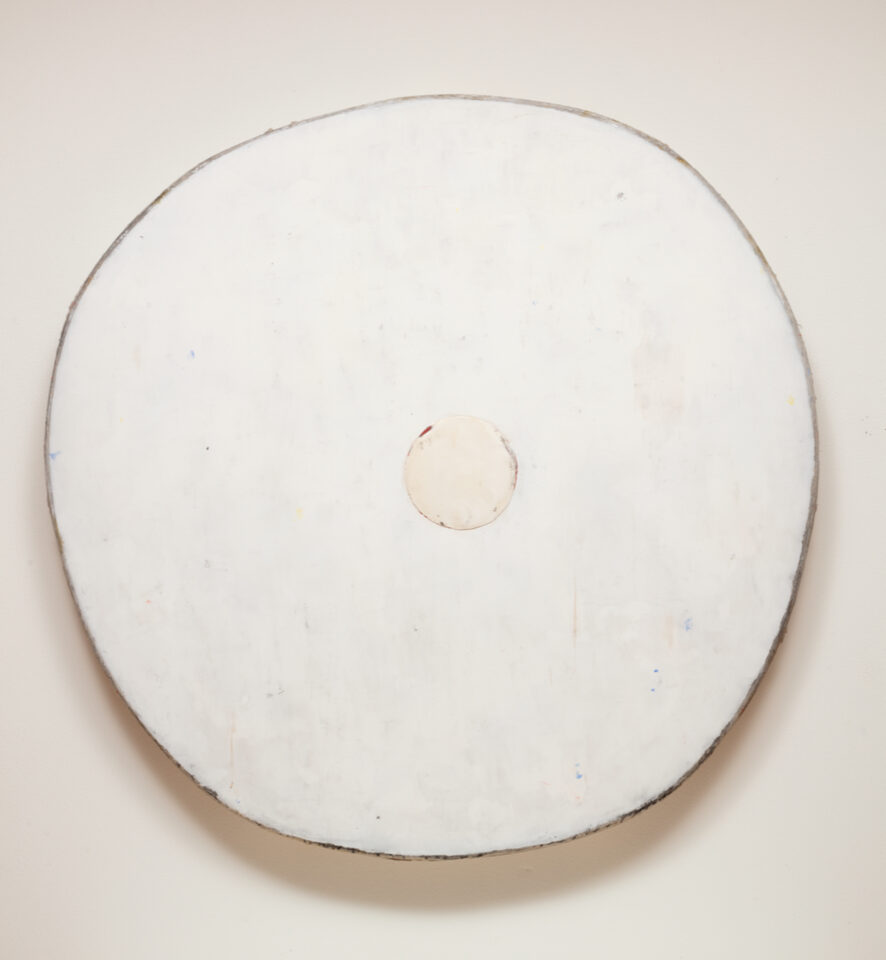 1 Otis Jones - White Circle, 2019 Acrylic on linen on wood, 156,2 CM x 150,5 CM 13,3 x CM.