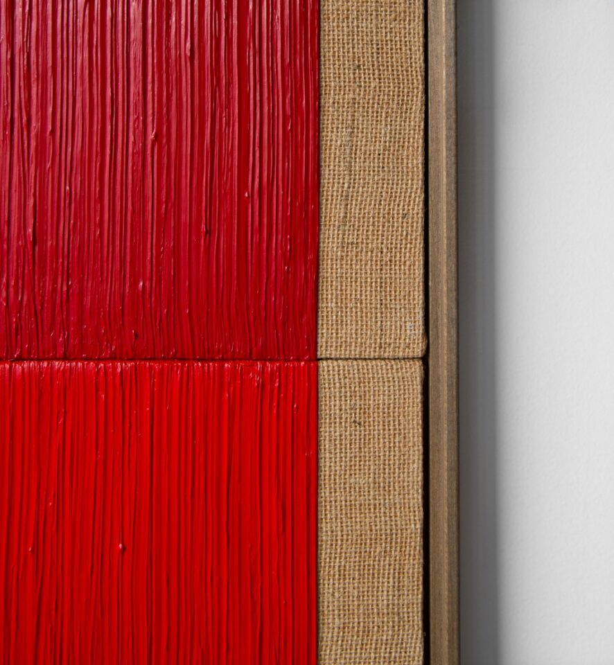 33 Johnny Abrahams Red dark Red 13x17 inches incl frame