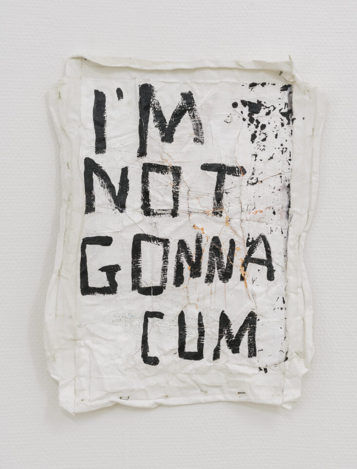 Richie Culver I’m Not gonna cum Acrylic and sea water on canvas 40x30cm approx - 2020