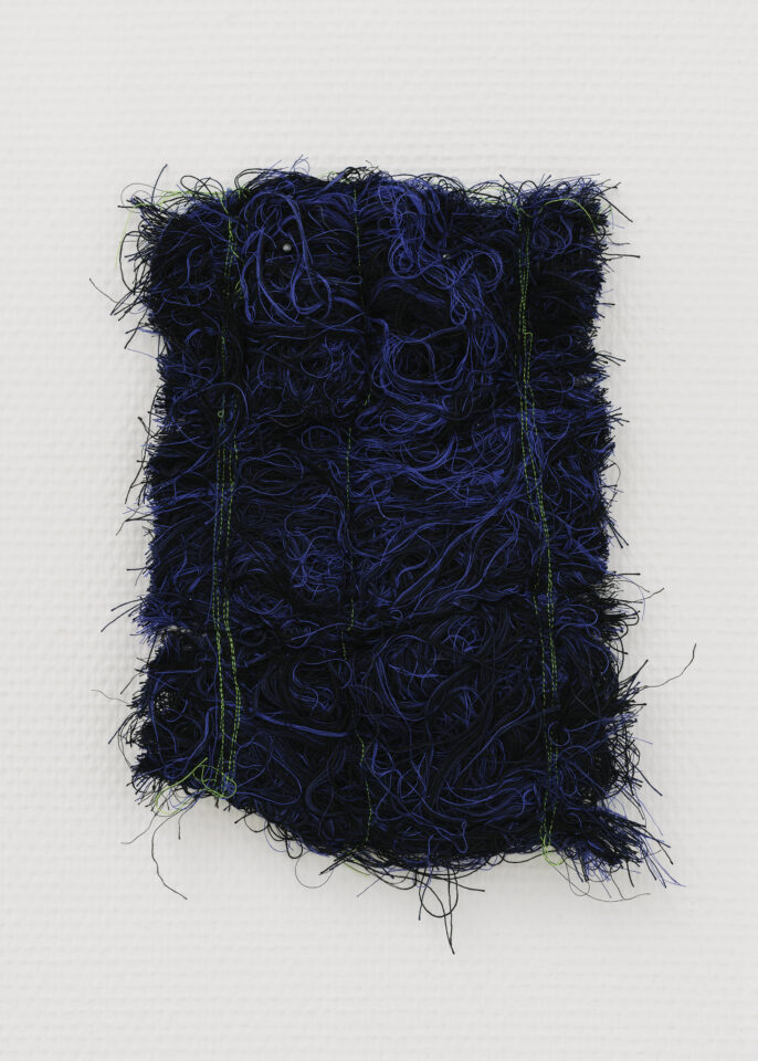 12 Marie Hazard_ « rodéo exterminator »_ Hand woven in polyester and linen_2020_28x20cm