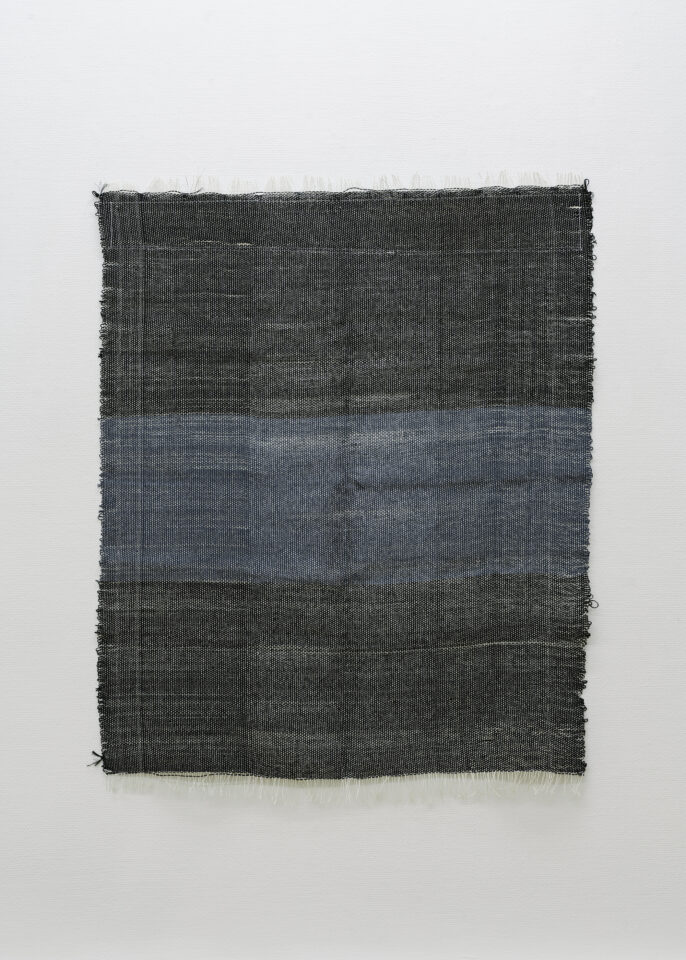 3: Marie Hazard - « noir désir » - Hand woven in paper and linen.. 2020 - 130x100 cm