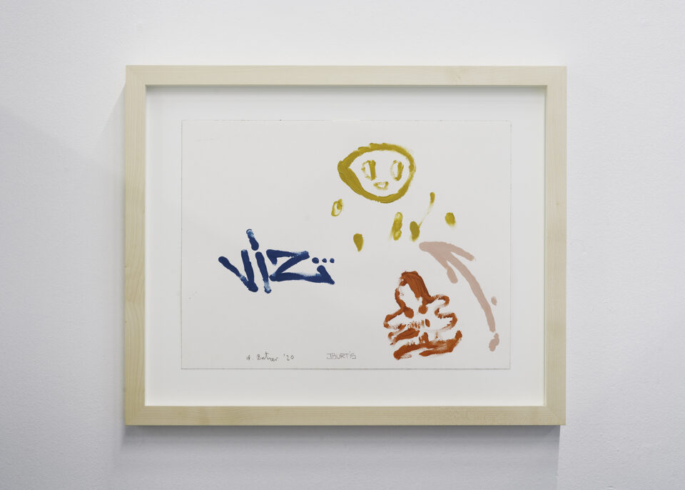 3 Andre Butzer / Jayme Burtis - Untitled, 2020, Acrylic on paper. - 45.72 cm X 60.96 cm. Ex frame