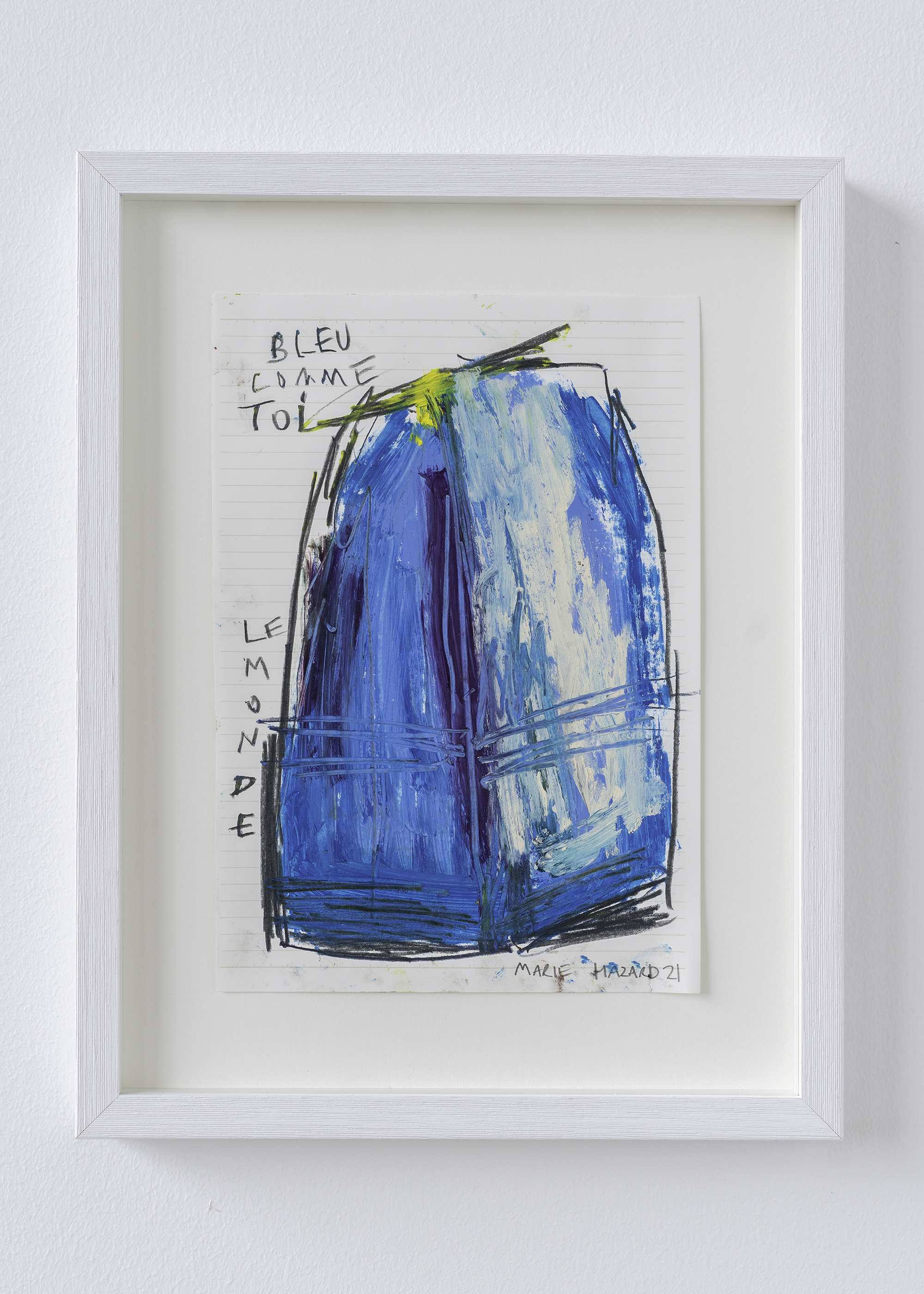 5. Marie Hazard 2021 Oil sticks on paper Unique 24x16.5 2021