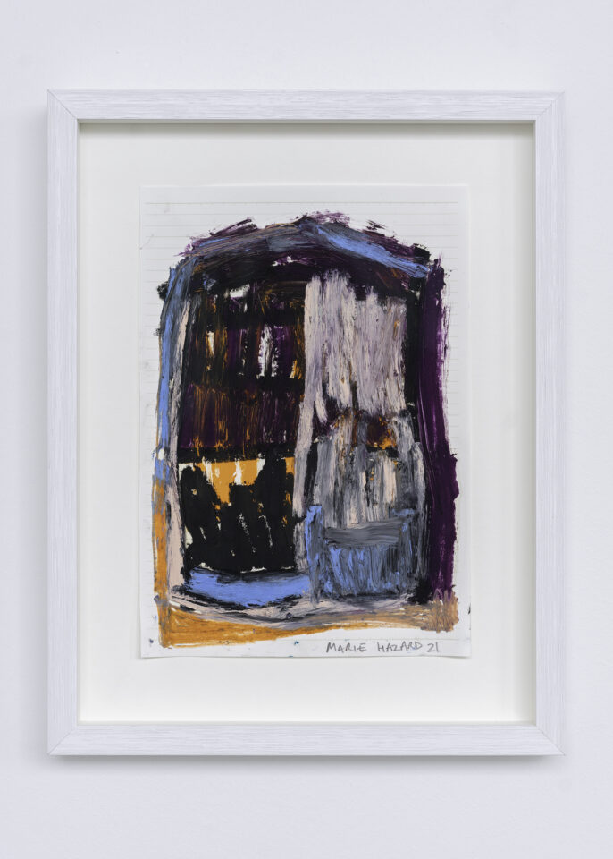 7. Marie Hazard 2021 Oil sticks on paper Unique 24x16.5 2021