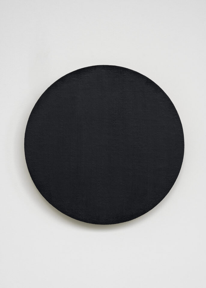 1. Matthew Feyld Black - Untitled, 2021 acrylic and pigments on linen over panel 12 inches (30,48 cm)