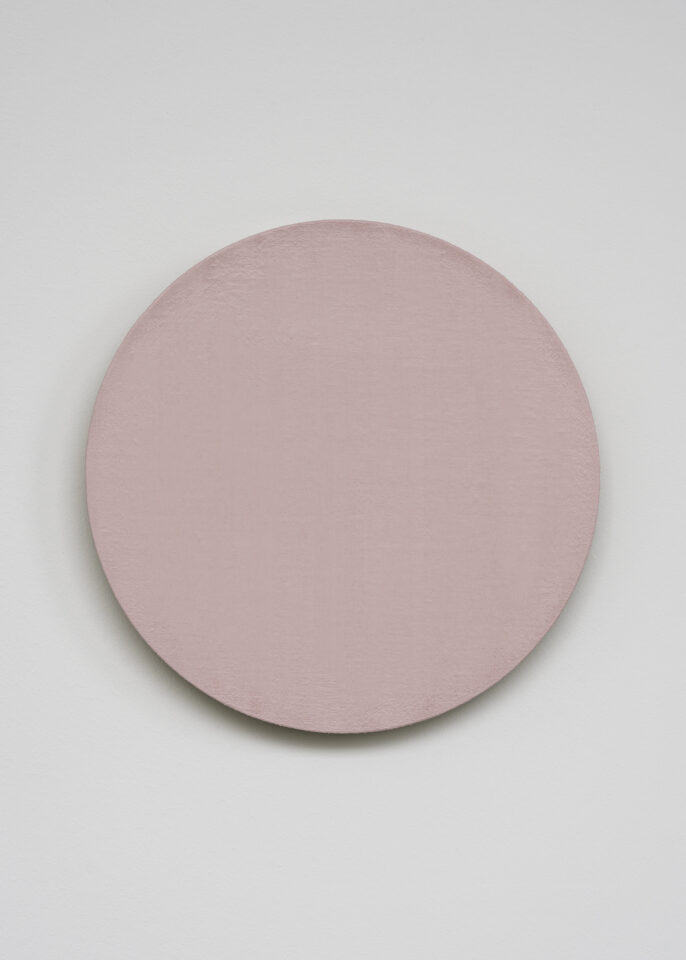 2. Matthew Feyld Pink - Untitled, 2021 acrylic and pigments on linen over panel 12 inches (30,48 cm)