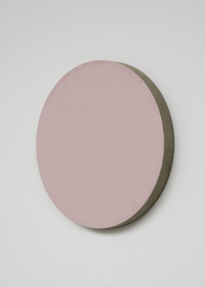 Matthew Feyld Pink - Untitled, 2021 acrylic and pigments on linen over panel 12 inches (30,48 cm)