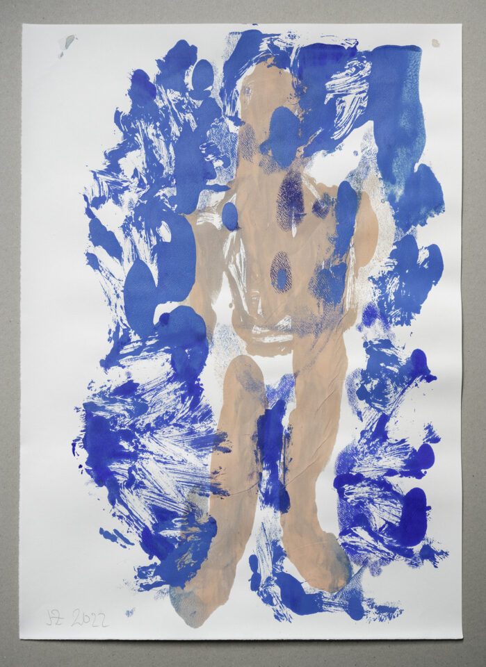 Position 6 „Ohne Titel“, Josef Zekoff Acryl auf Papier Zerkall Alt Bern, 150g ca. 69 x 49,5 cm Monotypie
