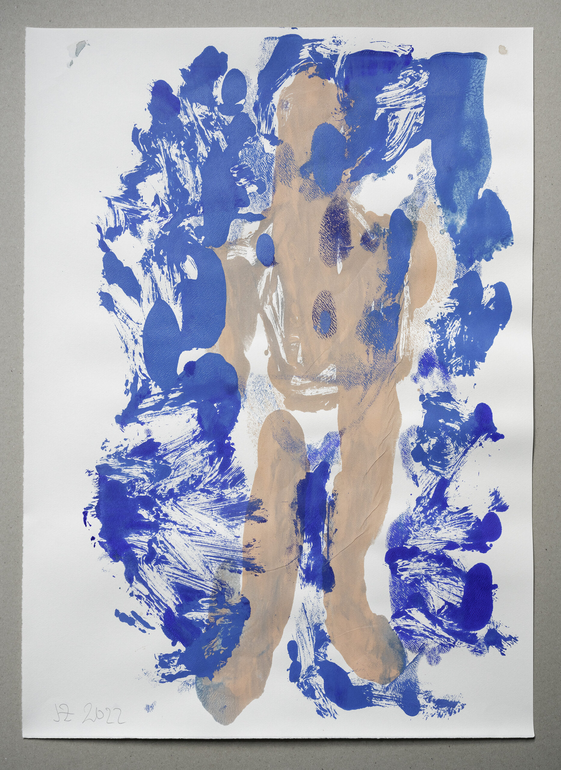 Position 6 „Ohne Titel“, Josef Zekoff Acryl auf Papier Zerkall Alt Bern, 150g ca. 69 x 49,5 cm Monotypie