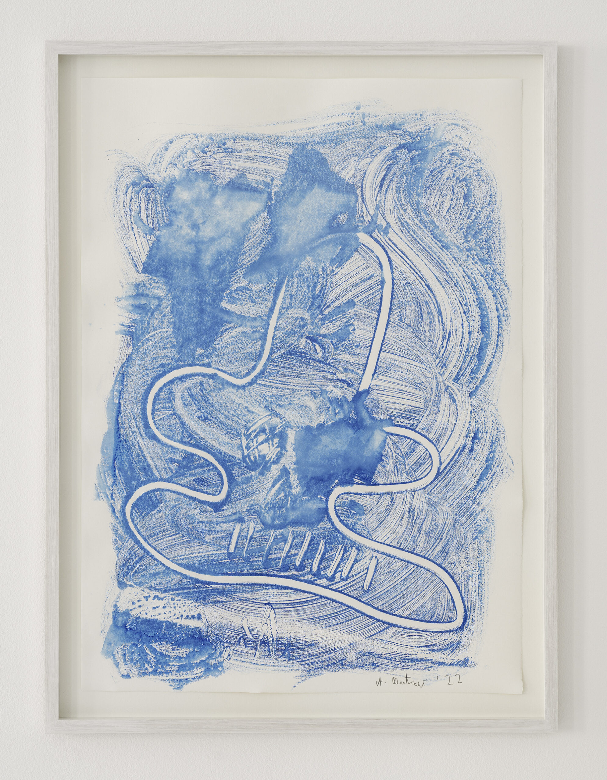 7. ANDRÉ BUTZER UNTITLED, 2022 MONOTYPE ON ZERKALL ALT BERN 150 G ARTIST PRINT 69,3 CM X 49,5 / 27.2 × 19.4 IN. UNIQUE