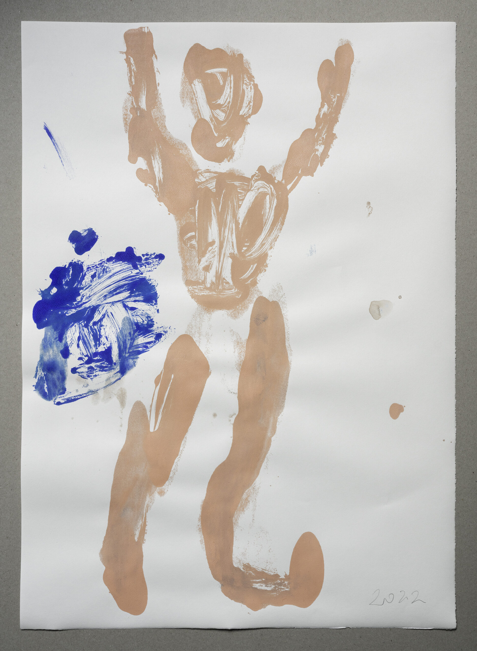 Position 8 „Ohne Titel“, Josef Zekoff Acryl auf Papier Zerkall Alt Bern, 150g ca. 69 x 49,5 cm Monotypie