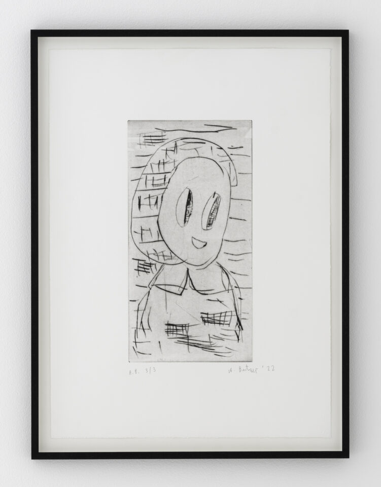 9. ANDRÉ BUTZER UNTITLED, 2022 DRYPOINT ON BFK RIVES 300 G PLATE: 50X26CM/19.6X10.2IN. PAPER:80 X 57 CM / 31.4 X 22.4 IN. EDITION: 1/10 – 10/10 + 3 A.P. + 1 P.P. + 1 H.C. NUMBERED, SIGNED, DATED