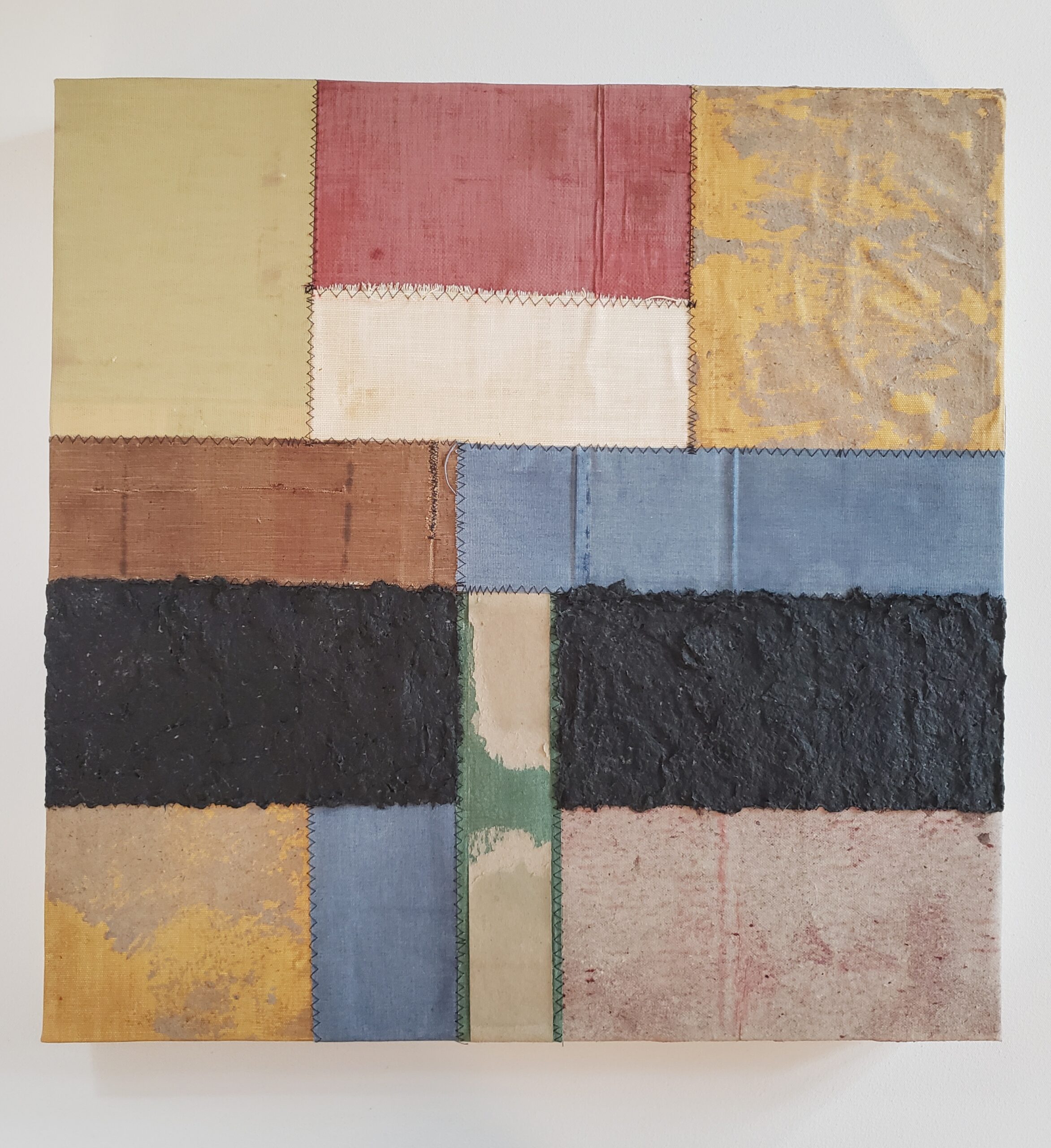 10. SAMUEL LEVI JONES Harmonius, 2022 Deconstructed and pulped law books on canvas 20 x 20 in (50.8 x 50.8 cm) (GL15615)
