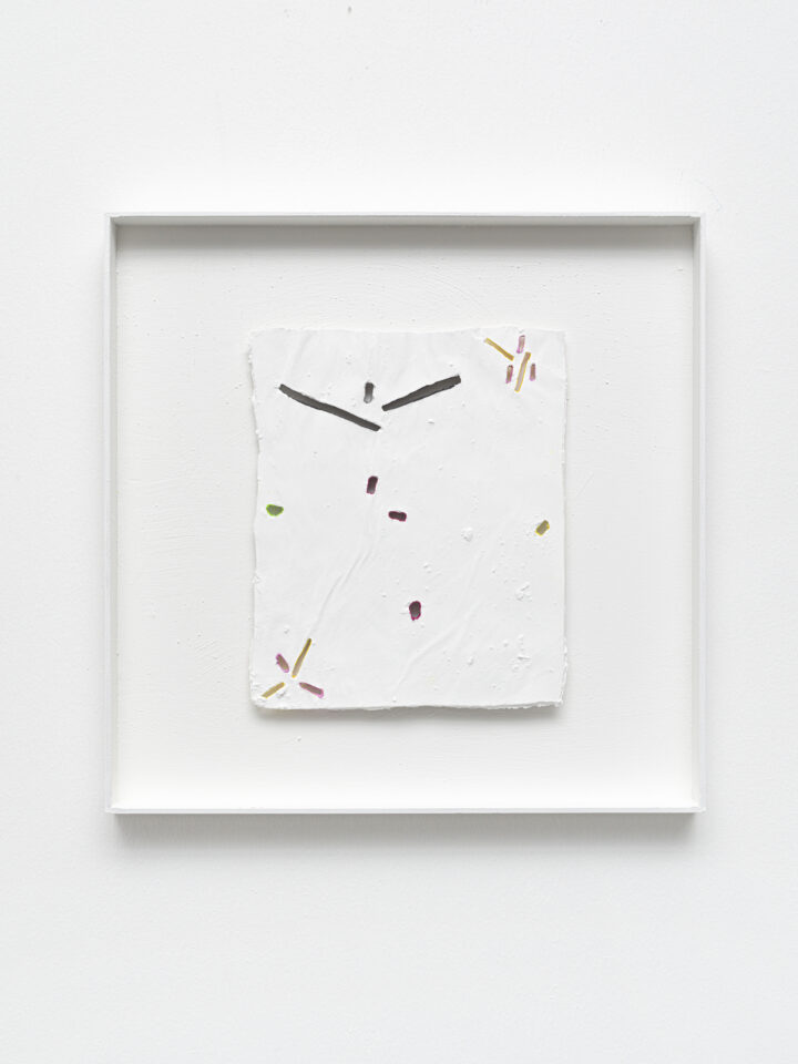 Maquetta 29, 2022, ink, sand, acrylic on paper, 39,0 x 39,0 x 3,0 cm / 15.4 x 15.4 x 1.2 in.