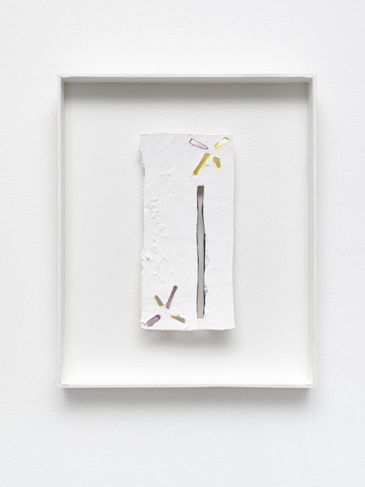 Maquetta 32, 2022, ink, sand, acrylic on paper, 24,0 x 19,0 x 3,0 cm / 9.4 x 7.5 x 1.2 in.