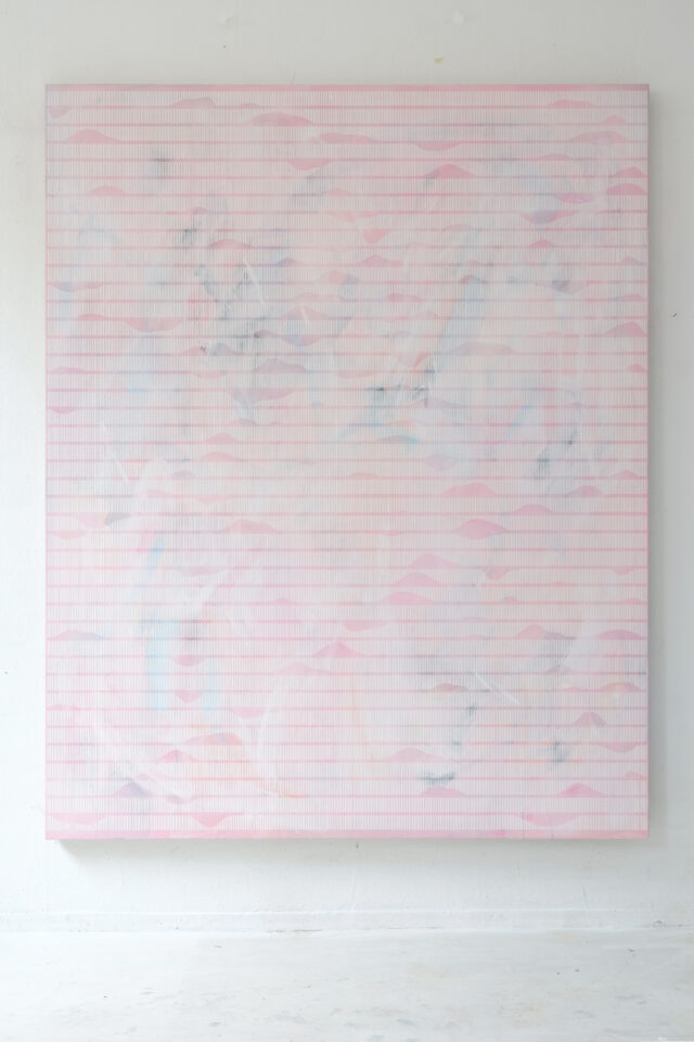 6. Frank Moll untitled (SP) lachs, 2023, Acrylic on canvas, 200 x 160 cm.