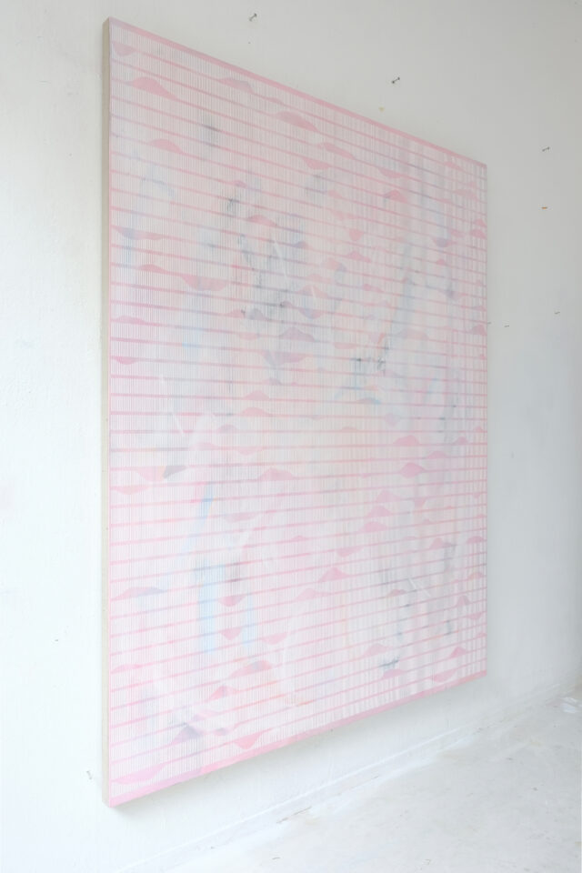 6. Frank Moll untitled (SP) lachs, 2023, Acrylic on canvas, 200 x 160 cm.
