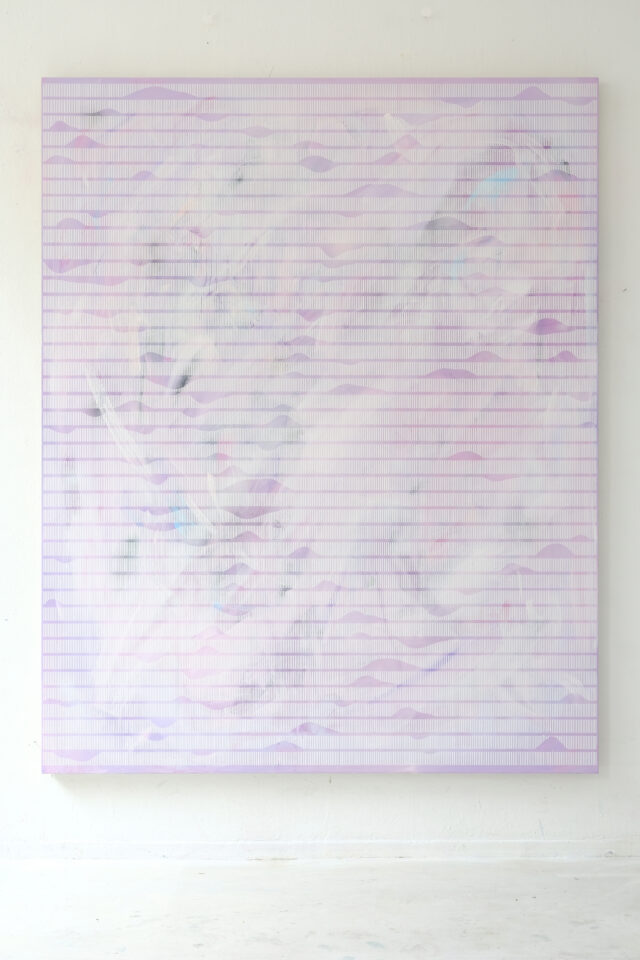 Frank Moll untitled (SP) purple, 2023, Acrylic on canvas, 200 x 160 cm.