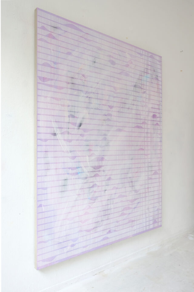 Frank Moll untitled (SP) purple, 2023, Acrylic on canvas, 200 x 160 cm.