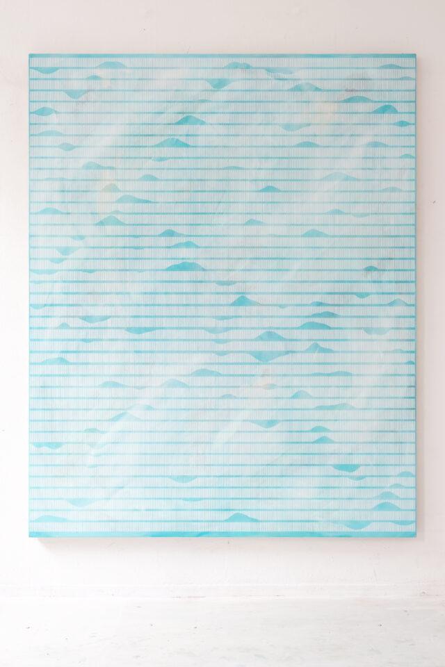 1. Frank Moll untitled (SP)green, 2023, Acrylic on canvas, 200 x 160 cm, 105 detail