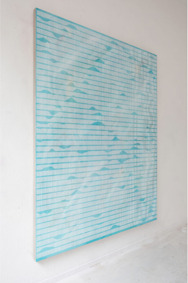 1. Frank Moll untitled (SP)green, 2023, Acrylic on canvas, 200 x 160 cm, 105 detail