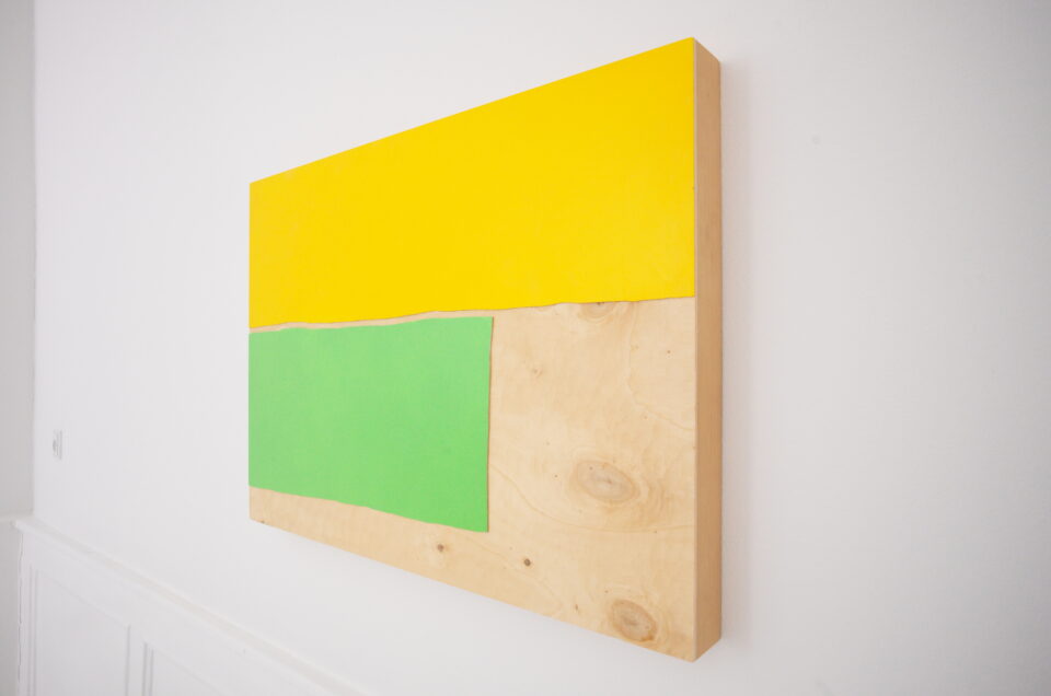 Martin Noël Otto #25 - 2002  Acryl auf Holz 60 x 84 x 7 cm. References: ALBERTINA S. 83 MN "Blau und andere Farben", Museum Liner Appenzell (Abbildung 17) MN Treffen mit Otto Freundlich Hölzer und Postkarten; Museum Pfalzgalerie Kaiserslautern S. 104 Changing Perspectives - RADIKAL MINIMAL - Martin Noel & Ugo Dossi I Kunststiftung Petra Benteler im blaunen Land S. 3