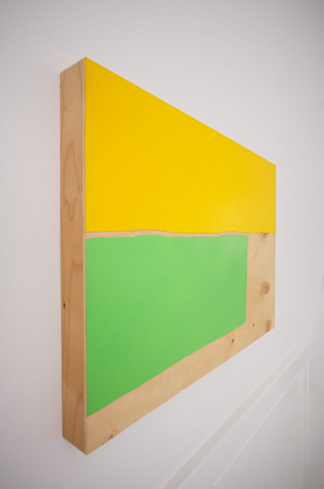 Martin Noël Otto #25 - 2002  Acryl auf Holz 60 x 84 x 7 cm. References: ALBERTINA S. 83 MN "Blau und andere Farben", Museum Liner Appenzell (Abbildung 17) MN Treffen mit Otto Freundlich Hölzer und Postkarten; Museum Pfalzgalerie Kaiserslautern S. 104 Changing Perspectives - RADIKAL MINIMAL - Martin Noel & Ugo Dossi I Kunststiftung Petra Benteler im blaunen Land S. 3