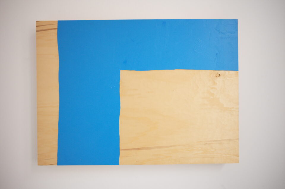 Martin Noël Otto #18 - 2002  Oil ( Öl ) auf Holz 60 x 84 x 7 cm. References: paintprintpaint S.25 I ALBERTINA S. 77 MN "Blau und andere Farben", Museum Liner Appenzell (Abbildung 24)