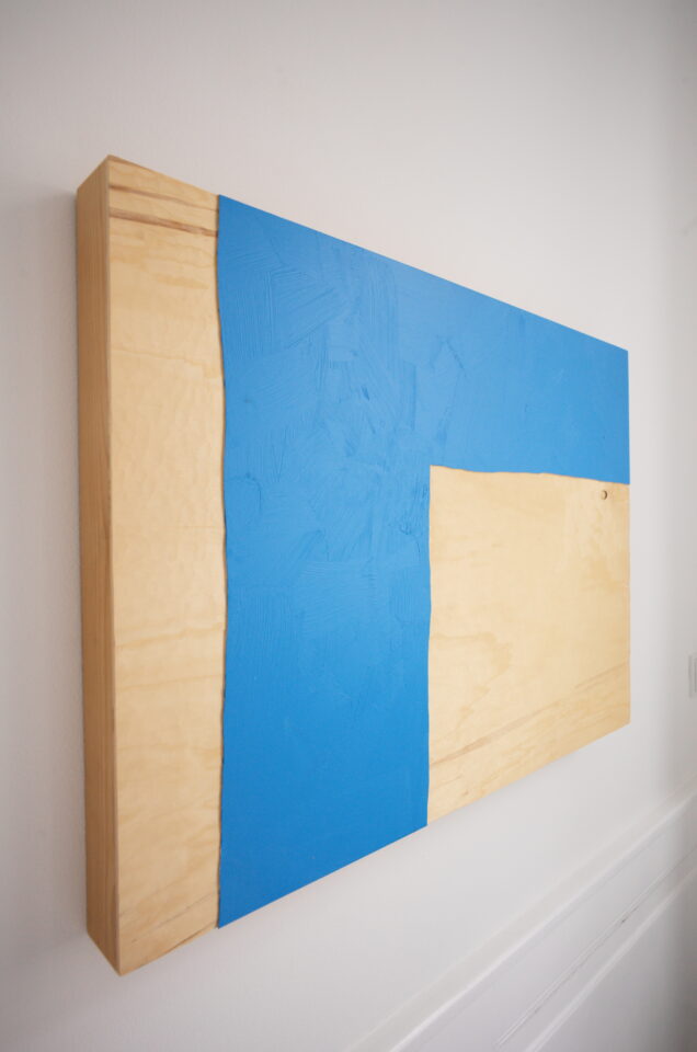 Martin Noël Otto #18 - 2002  Oil ( Öl ) auf Holz 60 x 84 x 7 cm. References: paintprintpaint S.25 I ALBERTINA S. 77 MN "Blau und andere Farben", Museum Liner Appenzell (Abbildung 24)