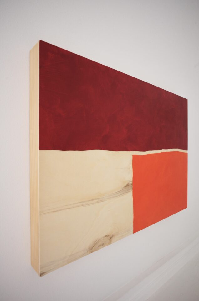 Martin Noël Otto #31 - 2003  Acryl auf Holz 60 x 84 x 7 cm. References: Albertina Katalog: S. 61 MN Treffen mit Otto Freundlich Hölzer und Postkarten; Museum Pfalzgalerie Kaiserslautern S. 87