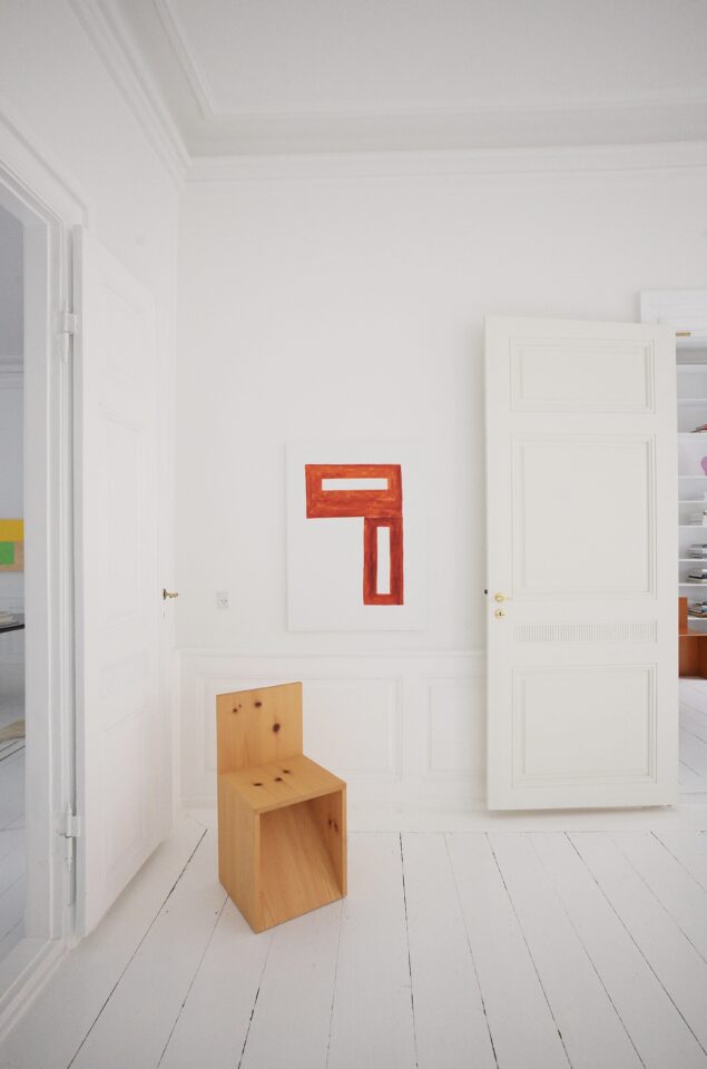 Andre Butzer at SundayS Gallery in Copenhagen and Donald Judd Chair
