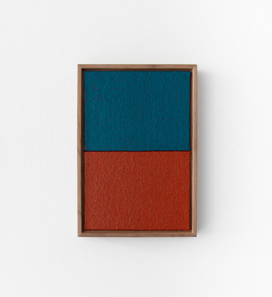 10 Johnny Abrahams. Acrylic on hessian over panel. 8x12” - 20,32 Cm X 30,48 Cm (walnut frame)