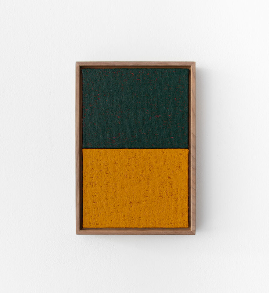 12. Johnny Abrahams. Acrylic on hessian over panel. 8x12” - 20,32 Cm X 30,48 Cm (walnut frame)