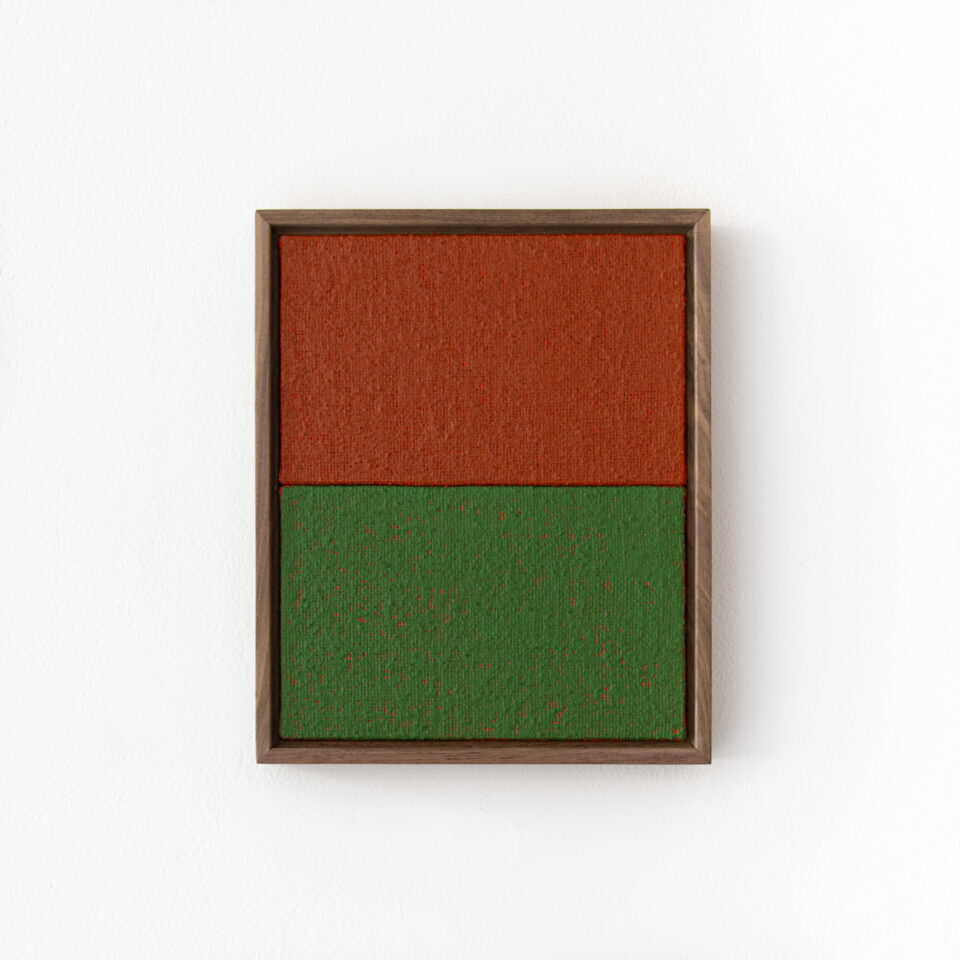 2. Johnny Abrahams. Acrylic on hessian over panel 8x10" - 20,32 CM x 25,40 CM (walnut frame)