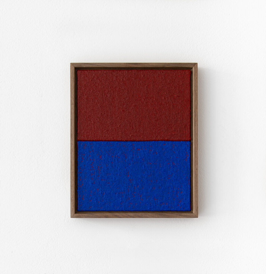 3. Johnny Abrahams. Acrylic on hessian over panel 8x10" - 20,32 CM x 25,40 CM (walnut frame)