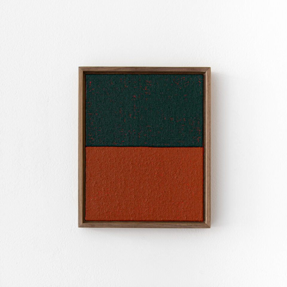 5. Johnny Abrahams. Acrylic on hessian over panel 8x10" - 20,32 CM x 25,40 CM (walnut frame)